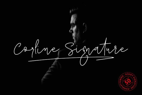 Corline Signature Font Poster 1