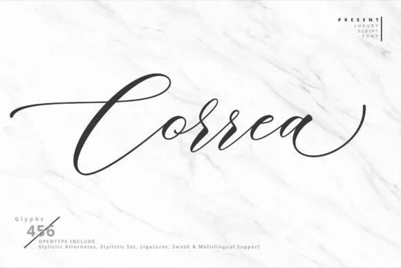 Correa Script Font Correa Script Font Poster 1