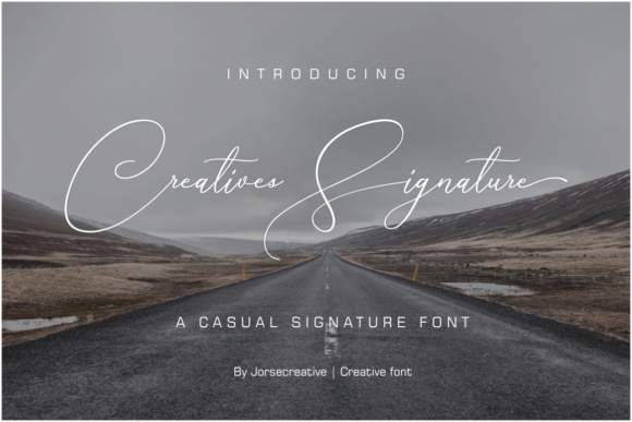 Creative Signature Font Poster 1