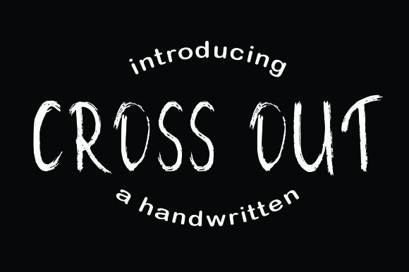 Cross out Font Poster 1