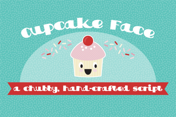 Cupcake Face Font Poster 1