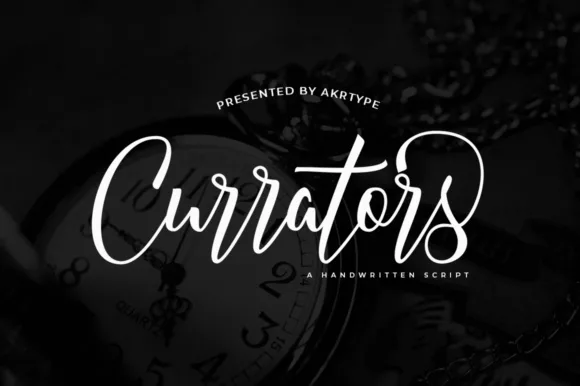 Currators Script Font Poster 1