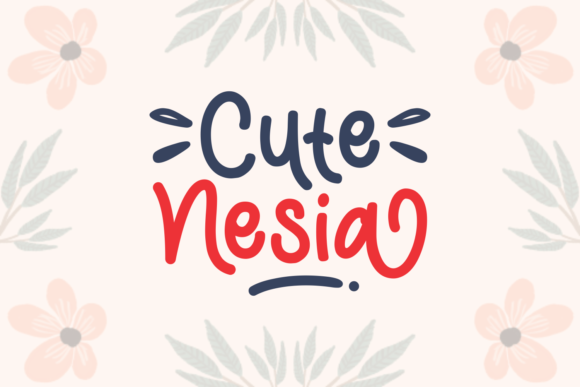Cute Nesia Font Poster 1