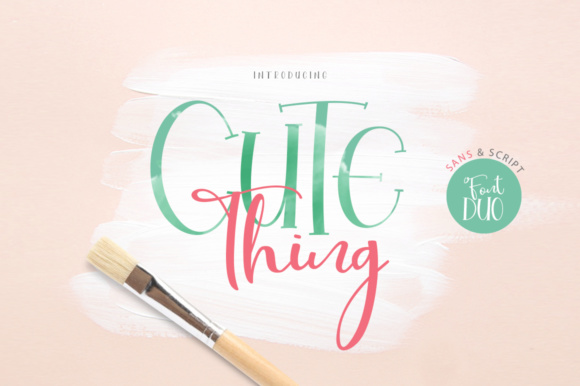 Cute Thing Duo Font Poster 1