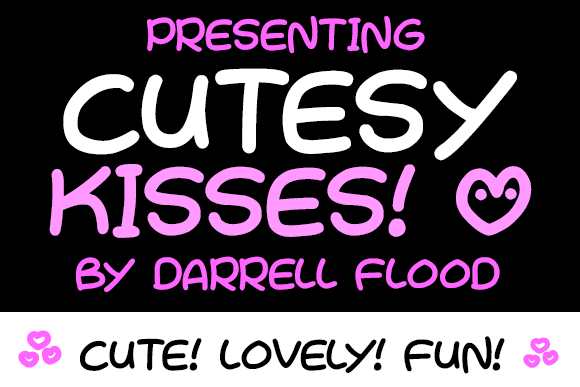 Cutesy Kisses Font Poster 1