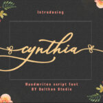 Cynthia Script Font Poster 1