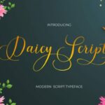 Daicy Script Font Poster 2