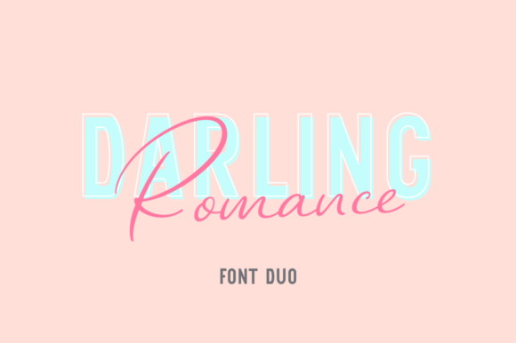 Darling Romance Duo Font Poster 1
