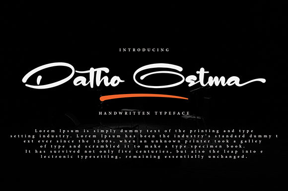 Datho Ostma Font Poster 1