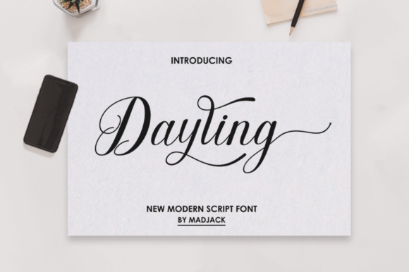 Dayling Script Font Poster 1