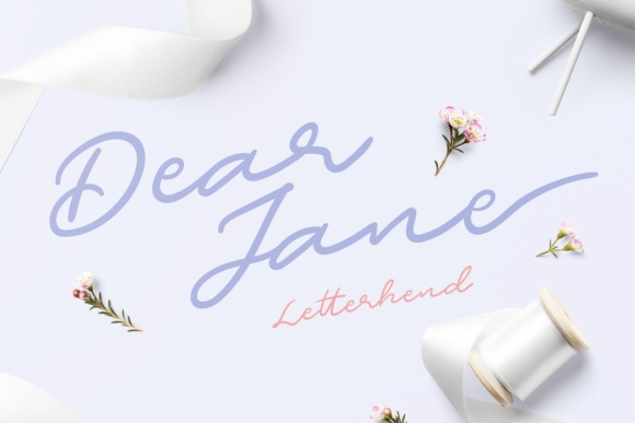 Dear Jane Script Font Poster 1
