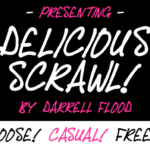 Delicious Scrawl Font Poster 1