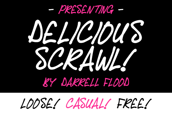 Delicious Scrawl Font Poster 1
