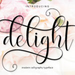 Delight Script Font Poster 1