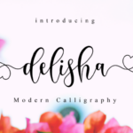 Delisha Script Font Poster 1