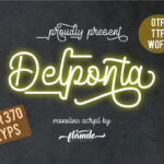 Delponta Script Font Poster 1