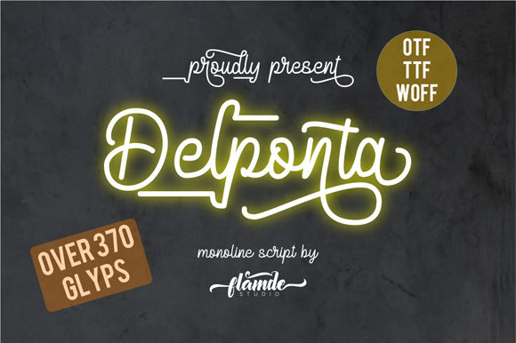 Delponta Script Font Poster 1