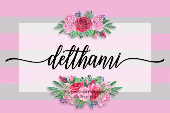 Delthami Script Font Delthami Script Font Poster 1