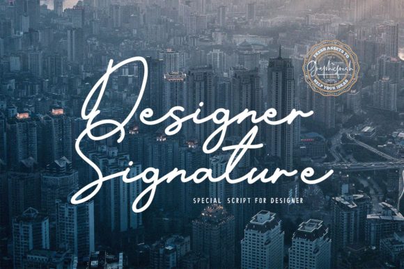 Designer Signature Font