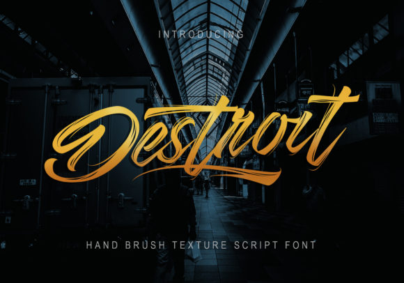 Destroit Font Poster 1