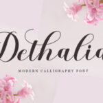 Dethalia Script Font Poster 1