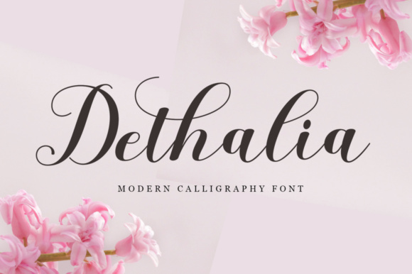 Dethalia Script Font Poster 1