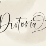 Distoria Script Font Poster 1