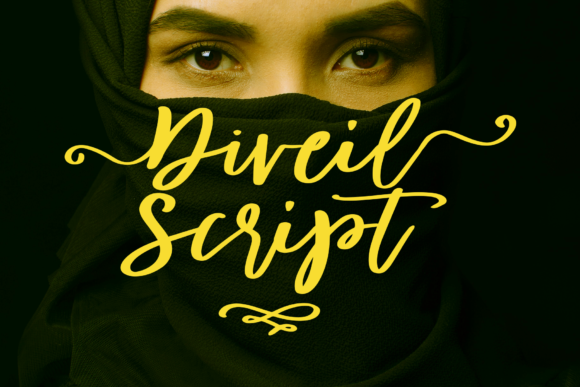 Diveil Script Font Poster 1