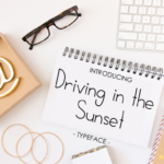 Driving in the Sunset Font Poster 1