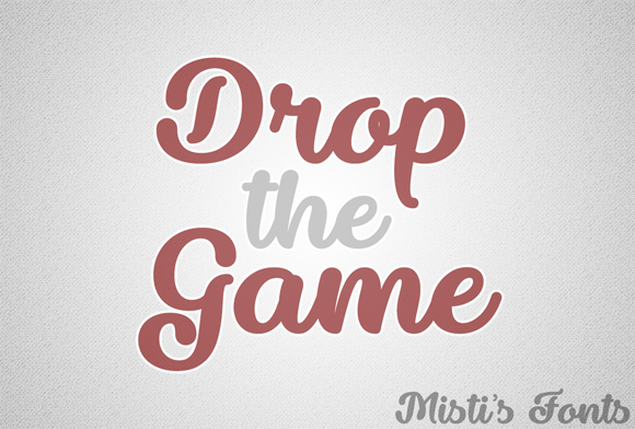 Drop the Game Font Poster 1