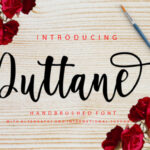 Duttane Script Font Poster 1