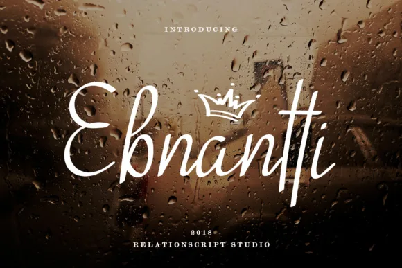 Ebnantti Script Font Ebnantti Script Font Poster 1