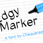 Edgy Marker Font Poster 1
