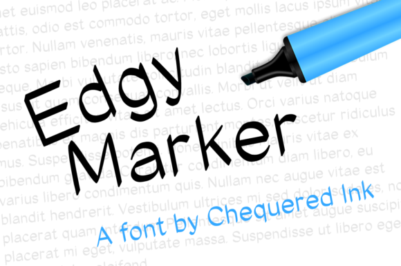 Edgy Marker Font Poster 1