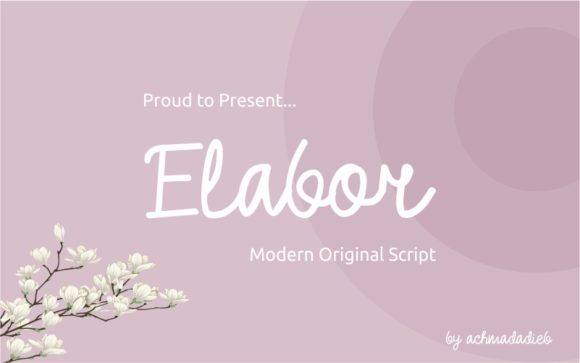 Elabor Font Poster 1