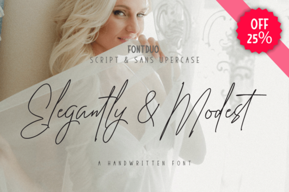 Elegantly & Modest Duo Font Poster 1
