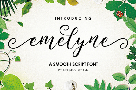 Emelyne Script Font Poster 1