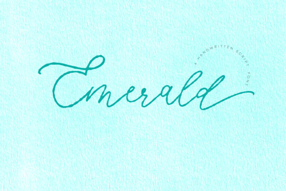 Emerald Font Poster 1