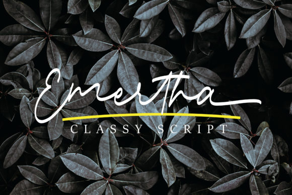 Emertha Script Font Poster 1