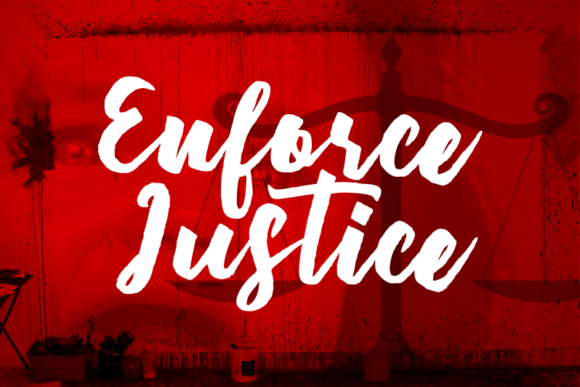 Enforce Justice Font Poster 1