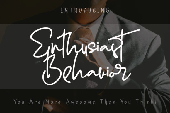 Enthusiast Behavior Font Poster 1
