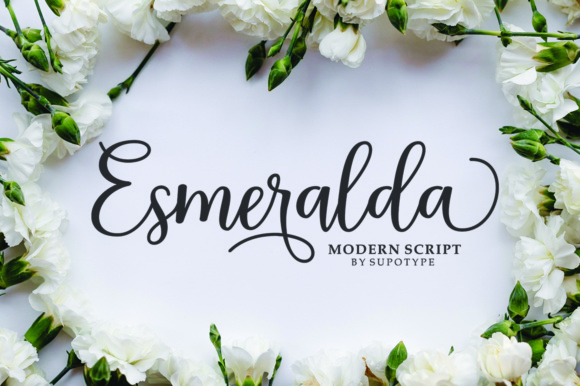 Esmeralda Script Font Poster 1