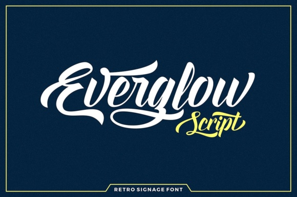 Everglow Script Font Poster 1