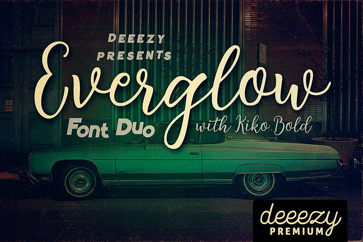 Everglow Script Font Duo Font Poster 1