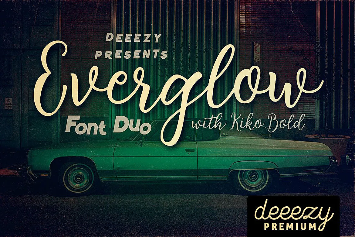 Everglow Script Font Duo Font Everglow Script Font Duo Font Poster 1