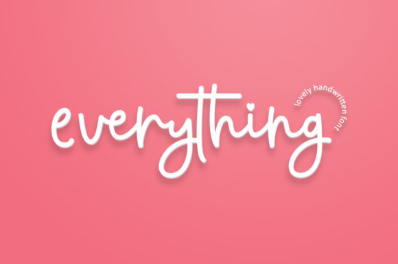 Everything Script Font Poster 1