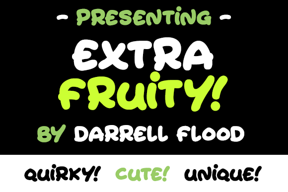 Extra Fruity Font Extra Fruity Font Poster 1