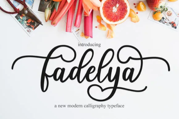 Fadelya Script Font Fadelya Script Font Poster 1