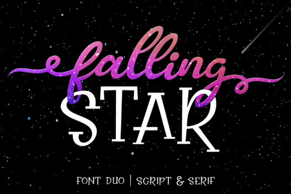 Falling Star Duo Font Poster 1
