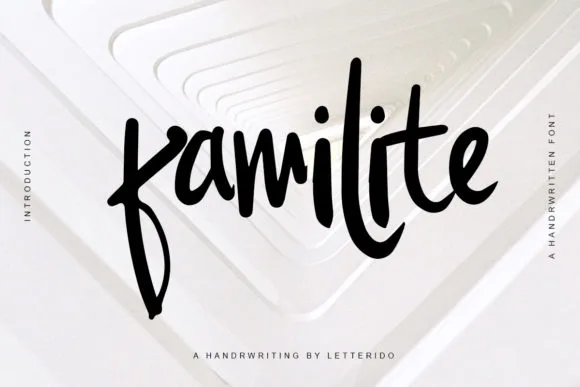 Familite Font Familite Font Poster 1